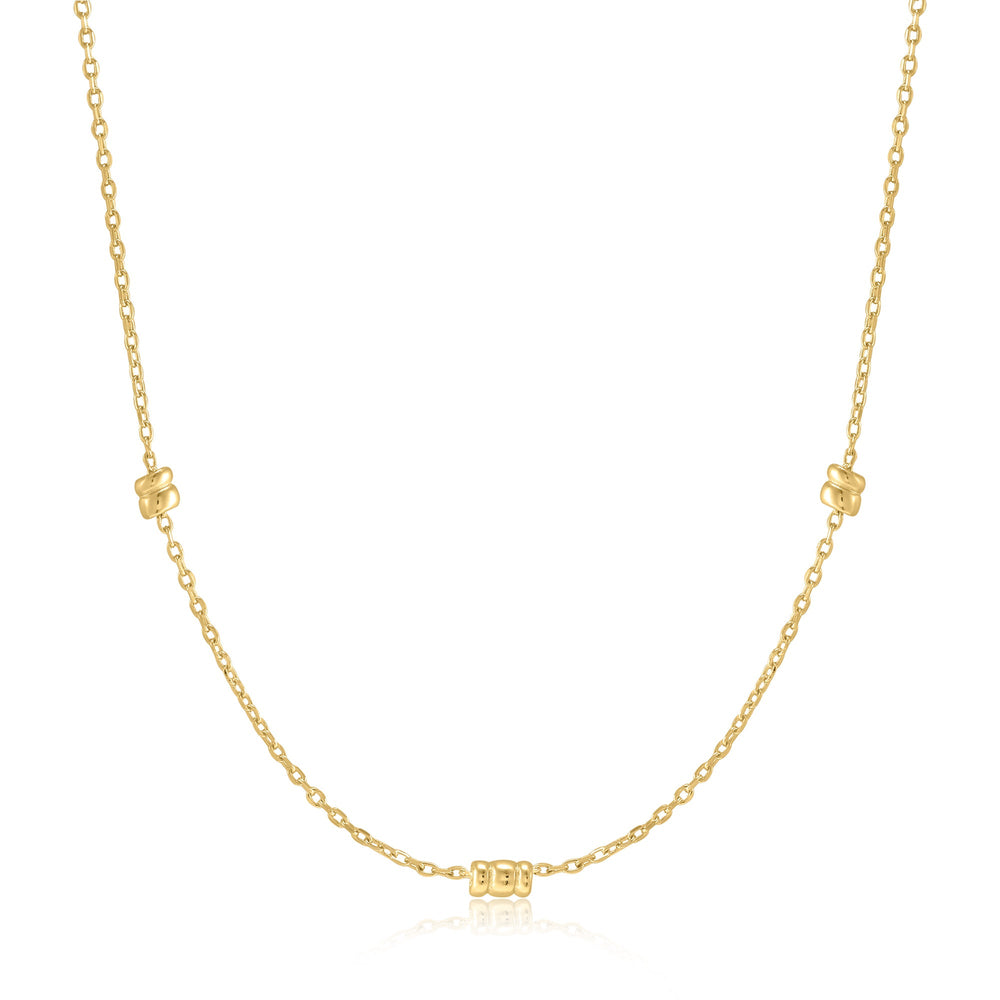 Gold Smooth Twist Chain Necklace