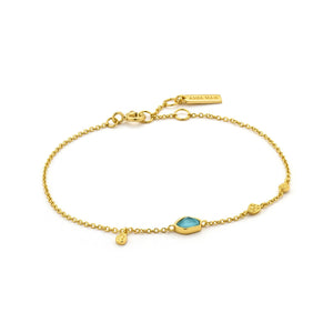 
            
                Charger l&amp;#39;image dans la galerie, Bracelet en or avec disques de turquoise
            
        