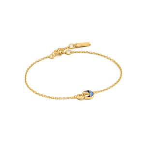 
            
                Charger l&amp;#39;image dans la galerie, Bracelet à maillons en forme de croissant en or et ormeau.
            
        
