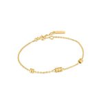 Bracelet chaîne torsadée lisse en or