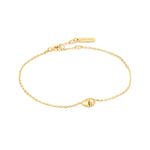 Gold Pebble Sparkle Chain Bracelet