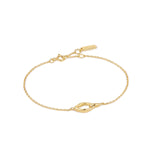 Gold Wave Link Bracelet