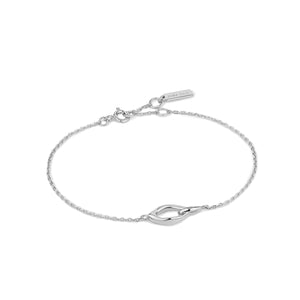Silver Wave Link Bracelet
