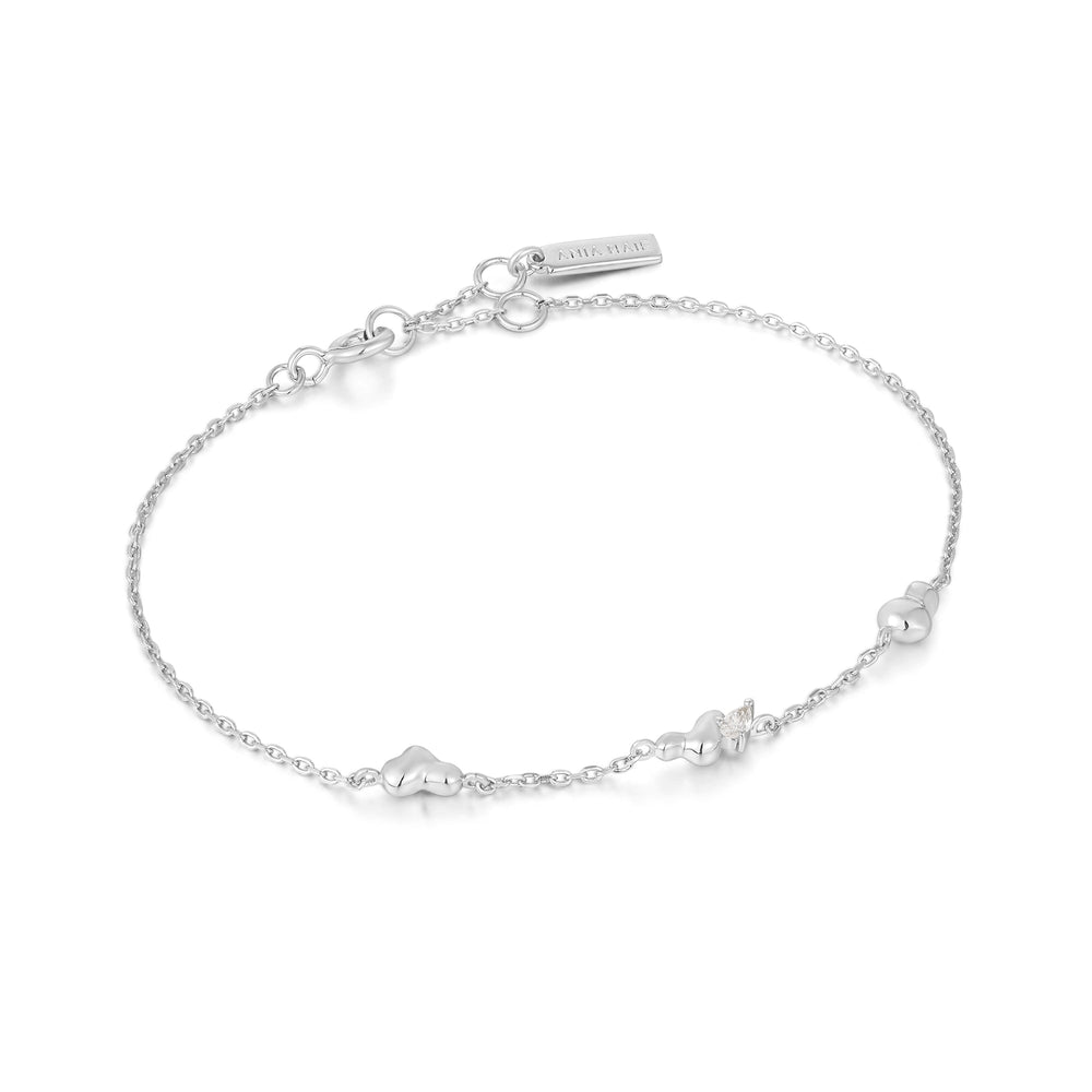 Silver Twisted Wave Chain Bracelet