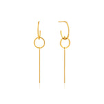 Boucles d'oreilles modernes en or massif