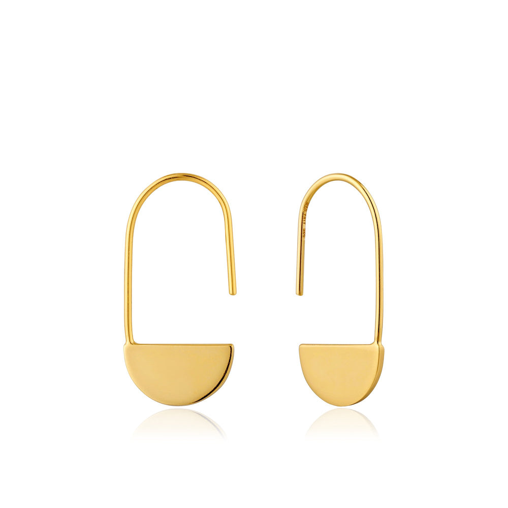 Gold Geometry Drop Earrings