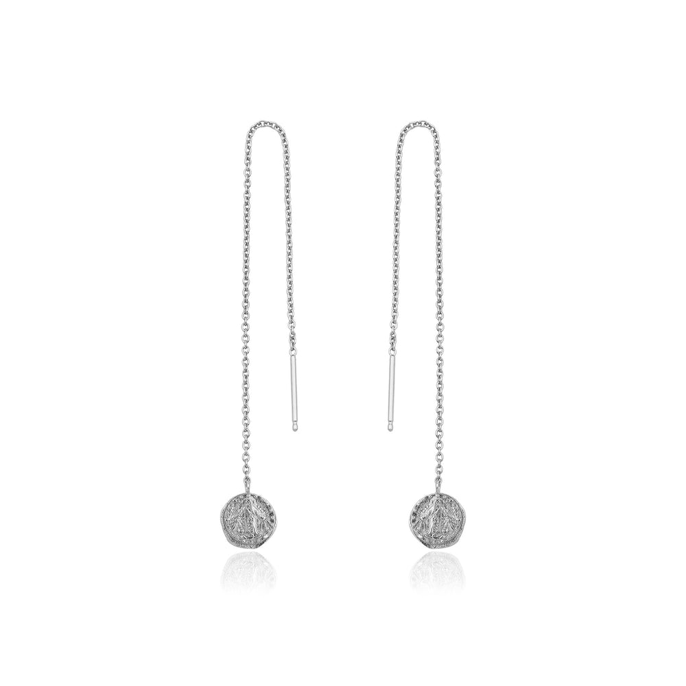 Silver Deus Threader Earrings