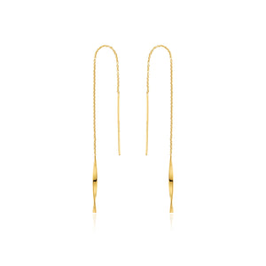 Gold Helix Threader Earrings