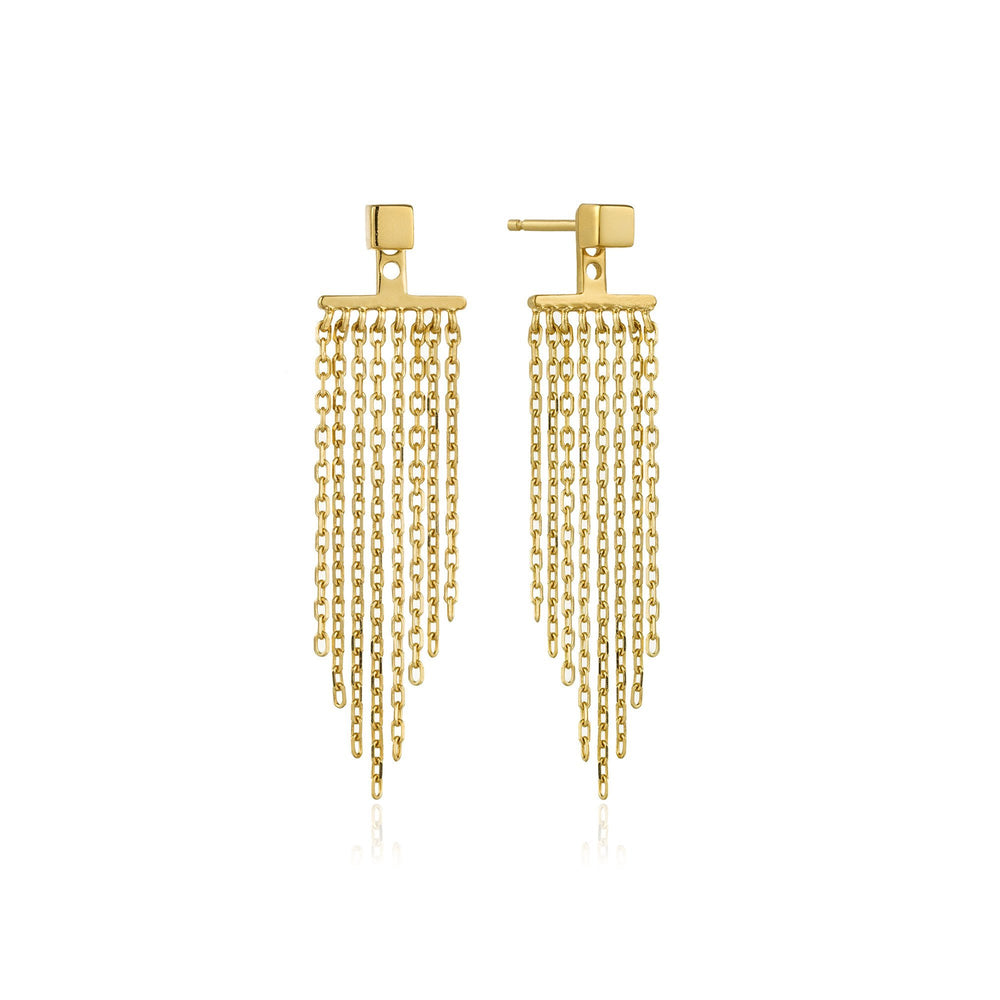 
            
                Load image into Gallery viewer, Gold Fringe Fall Ear Jackets
            
        