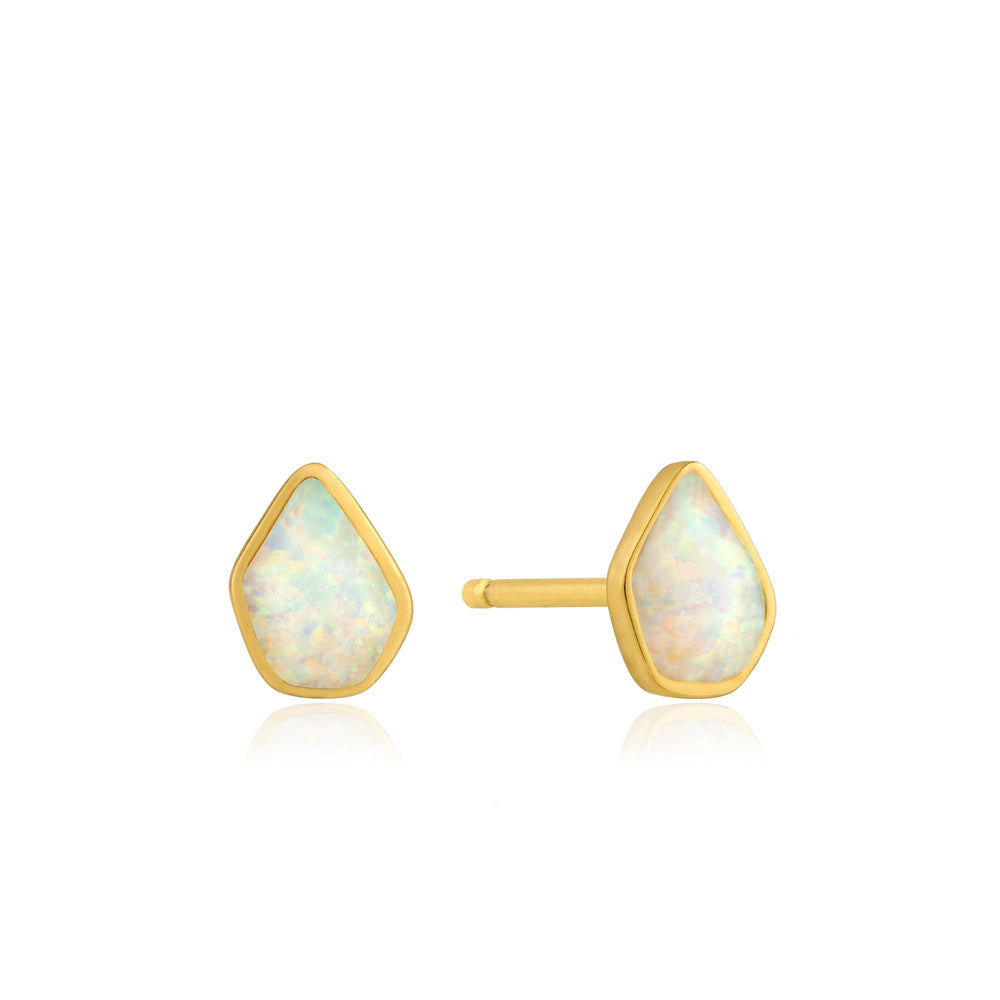 Boucles d'oreilles en or couleur opale