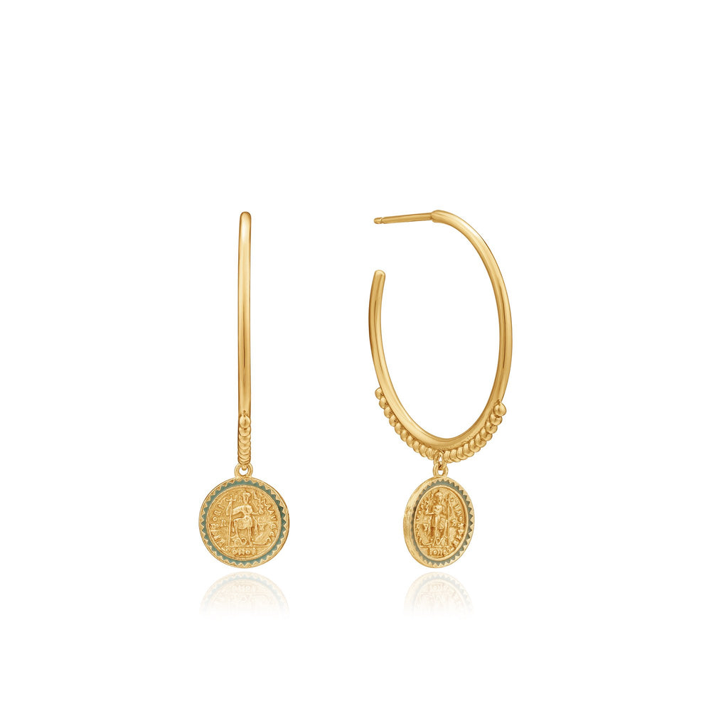 Gold Emperor Hoop Earrings