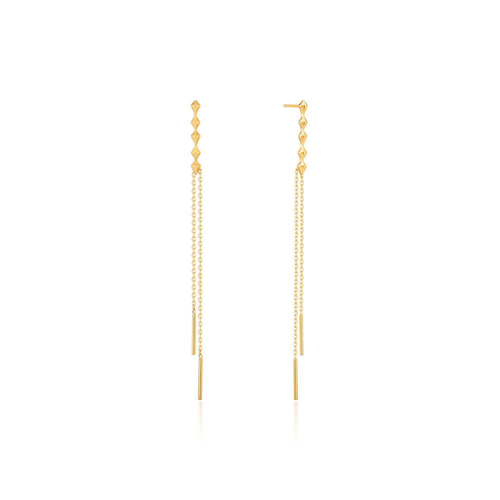 
            
                Load image into Gallery viewer, Gold Spike Double Drop Earrings
            
        