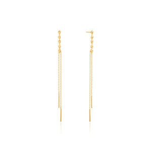 Gold Spike Double Drop Earrings