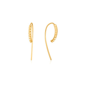 Gold Spike Solid Drop Earrings