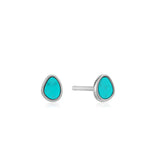 Boucles d'oreilles en argent et turquoise Tidal