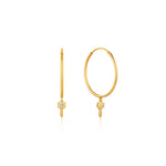 Gold Key Hoop Earrings