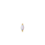 Boucle d'oreille simple en or Kyoto Opal Marquise Barbell