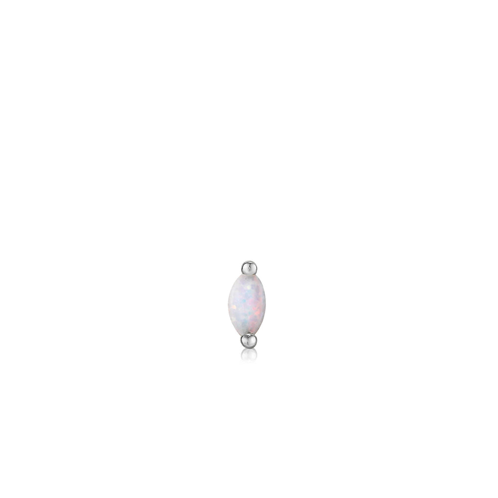 Boucle d'oreille simple en argent, opale marquise Kyoto Barbell