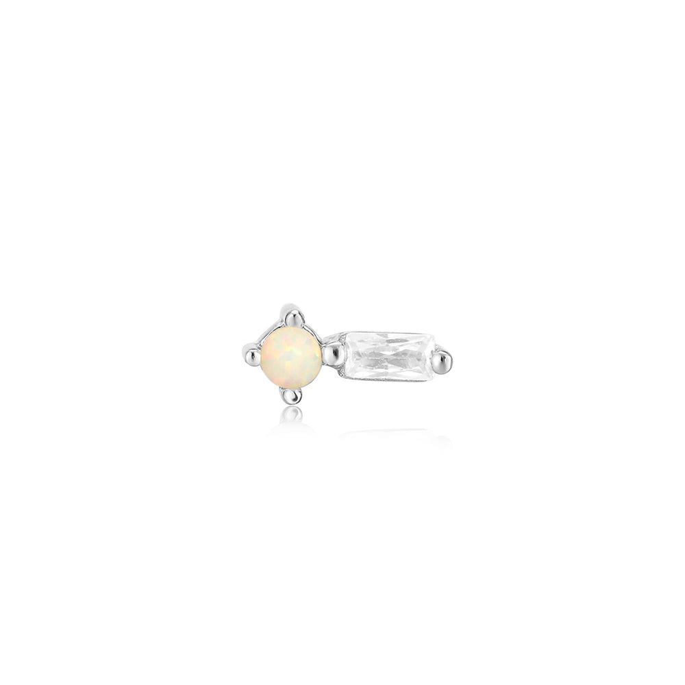 
            
                Charger l&amp;#39;image dans la galerie, Silver Kyoto Opal Sparkle Barbell Single Earring
            
        