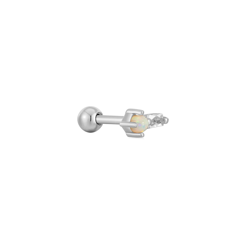 
            
                Charger l&amp;#39;image dans la galerie, Silver Kyoto Opal Sparkle Barbell Single Earring
            
        