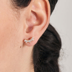 
            
                Charger l&amp;#39;image dans la galerie, Gold Sparkle Marquise Climber Barbell Single Earring
            
        