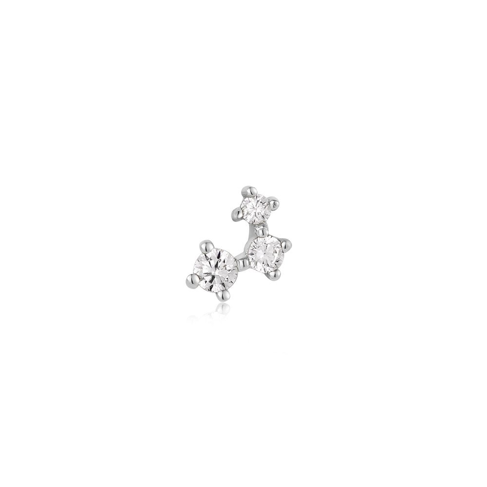 
            
                Charger l&amp;#39;image dans la galerie, Silver Sparkle Galaxy Barbell Single Earring
            
        