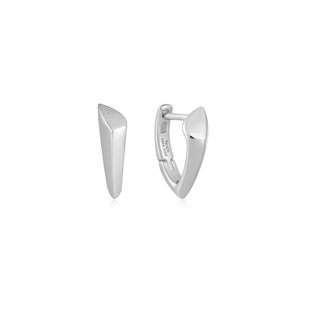
            
                Load image into Gallery viewer, Silver Arrow Huggie Hoop Earrings
            
        