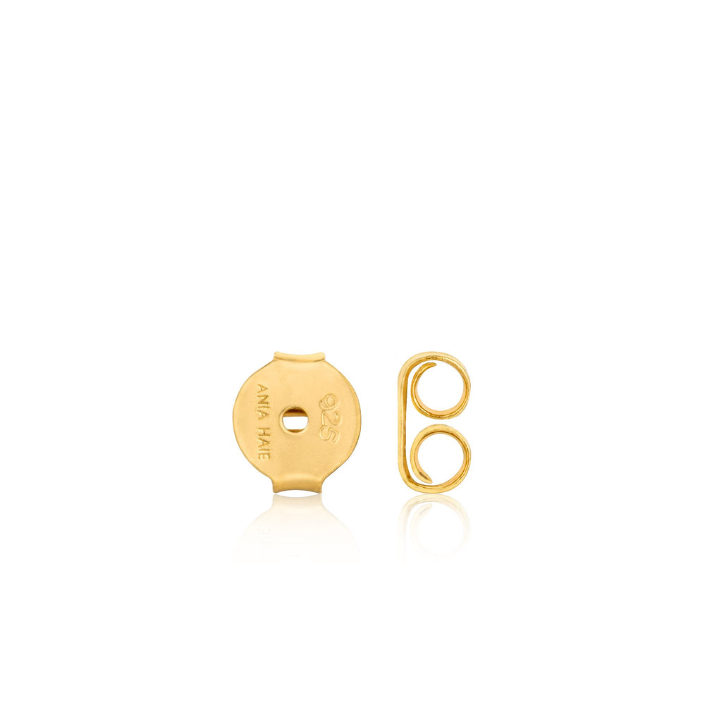 Optic White Enamel Gold Hoop Earrings