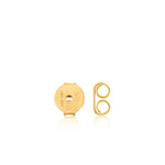 Optic White Enamel Disc Gold Stud Earrings