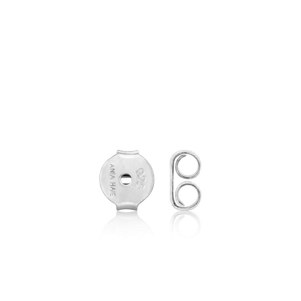 Silver Orbit Solid Drop Earrings