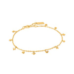 Gold Star Mother of Pearl Drop Anklet
