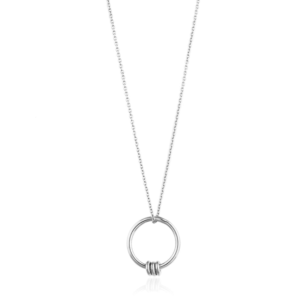 
            
                Load image into Gallery viewer, Silver Modern Circle Necklace
            
        