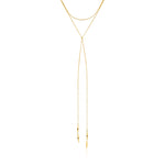 Gold Helix Lariat Necklace