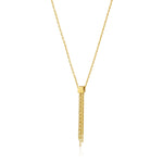 Gold Tassel Drop Necklace