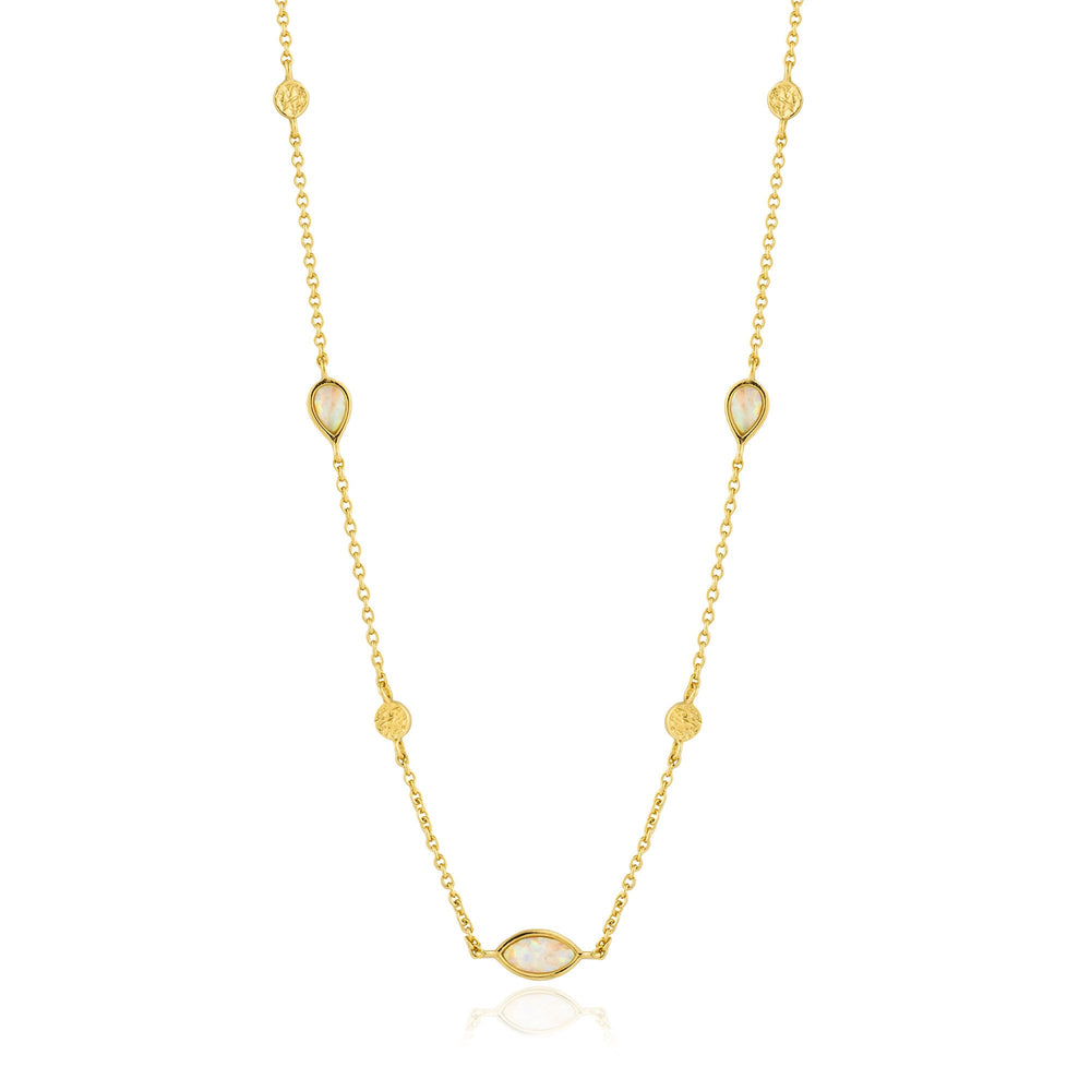 Opal Color Gold Necklace