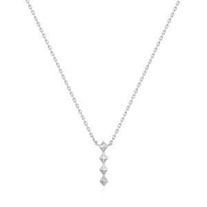 
            
                Load image into Gallery viewer, Silver Spike Drop Necklace
            
        