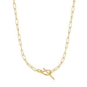 
            
                Load image into Gallery viewer, Gold Knot T Bar Chain Necklace
            
        