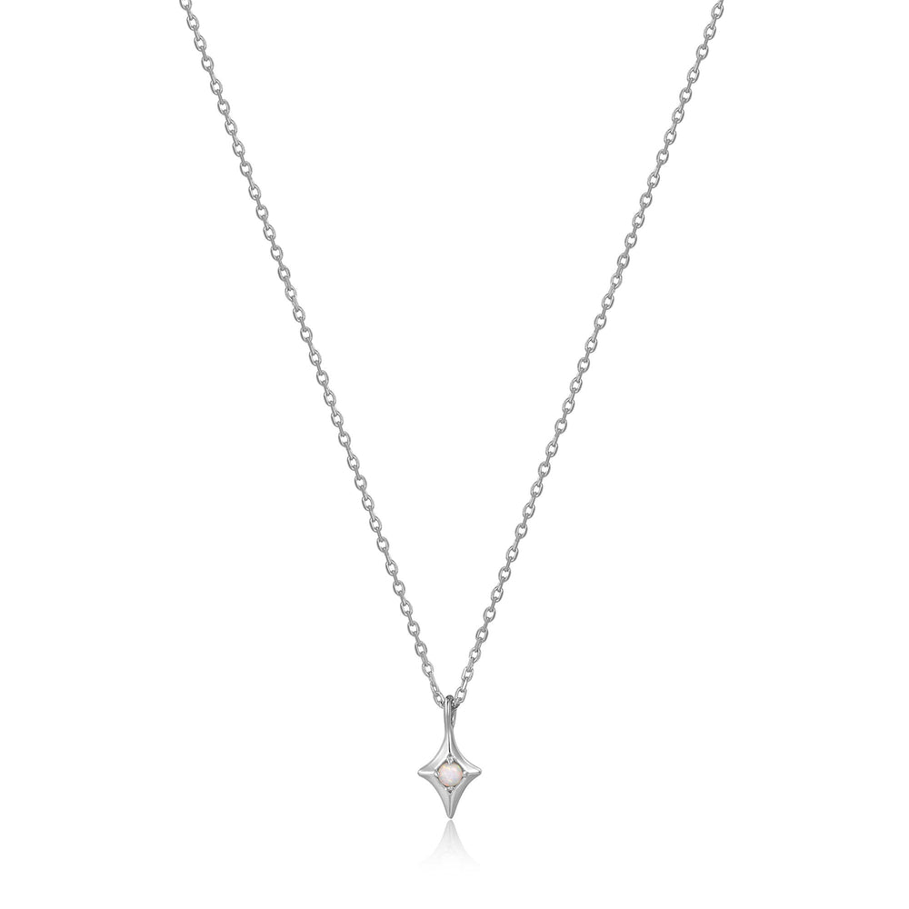 Silver Star Kyoto Opal Pendant Necklace