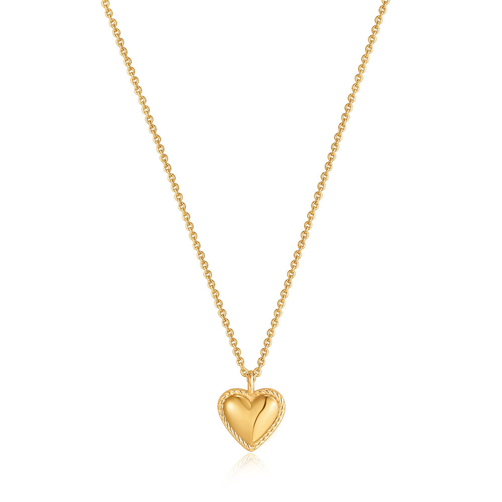 
            
                Load image into Gallery viewer, Gold Rope Heart Pendant Necklace
            
        