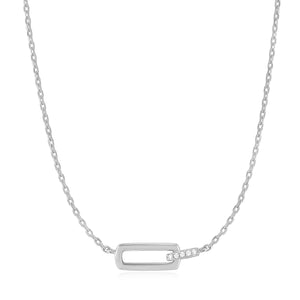 
            
                Load image into Gallery viewer, Silver Glam Interlock Necklace
            
        