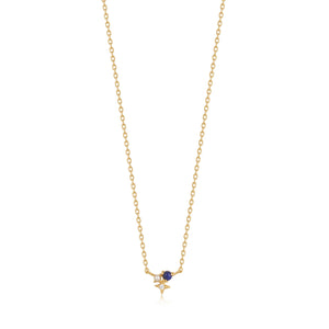 
            
                Load image into Gallery viewer, Gold Lapis Star Necklace
            
        