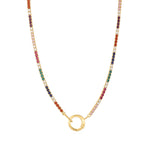 Gold Rainbow Chain Connector Necklace