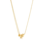 Gold Twisted Wave Mini Pendant Necklace