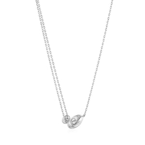 
            
                Load image into Gallery viewer, Silver Twisted Wave Mini Pendant Necklace
            
        