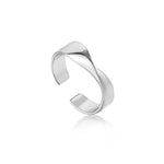 Silver Helix Adjustable Ring