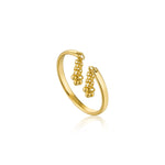 Gold Tassel Drop Adjustable Ring