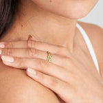 Gold Rope Wide Adjustable Ring