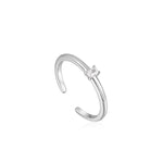 Silver Glam Adjustable Ring
