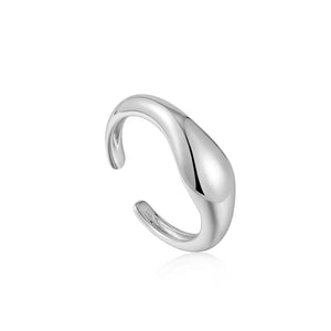 
            
                Load image into Gallery viewer, Silver Wave Adjustable Ring
            
        