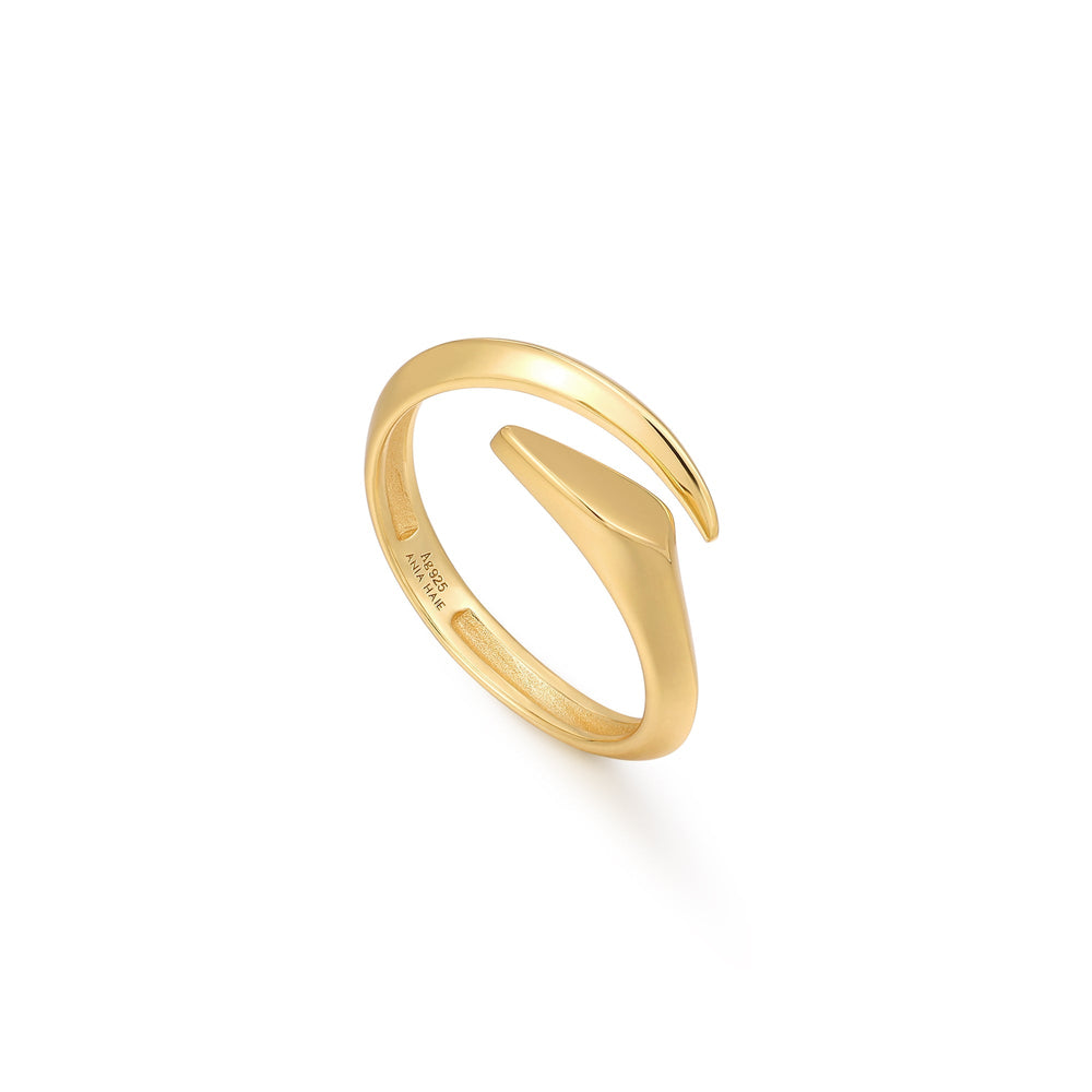 Gold Arrow Twist Adjustable Ring